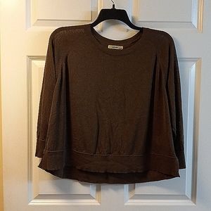 Zapelle Brown Long-Sleeve Pullover Sweater Size 2X